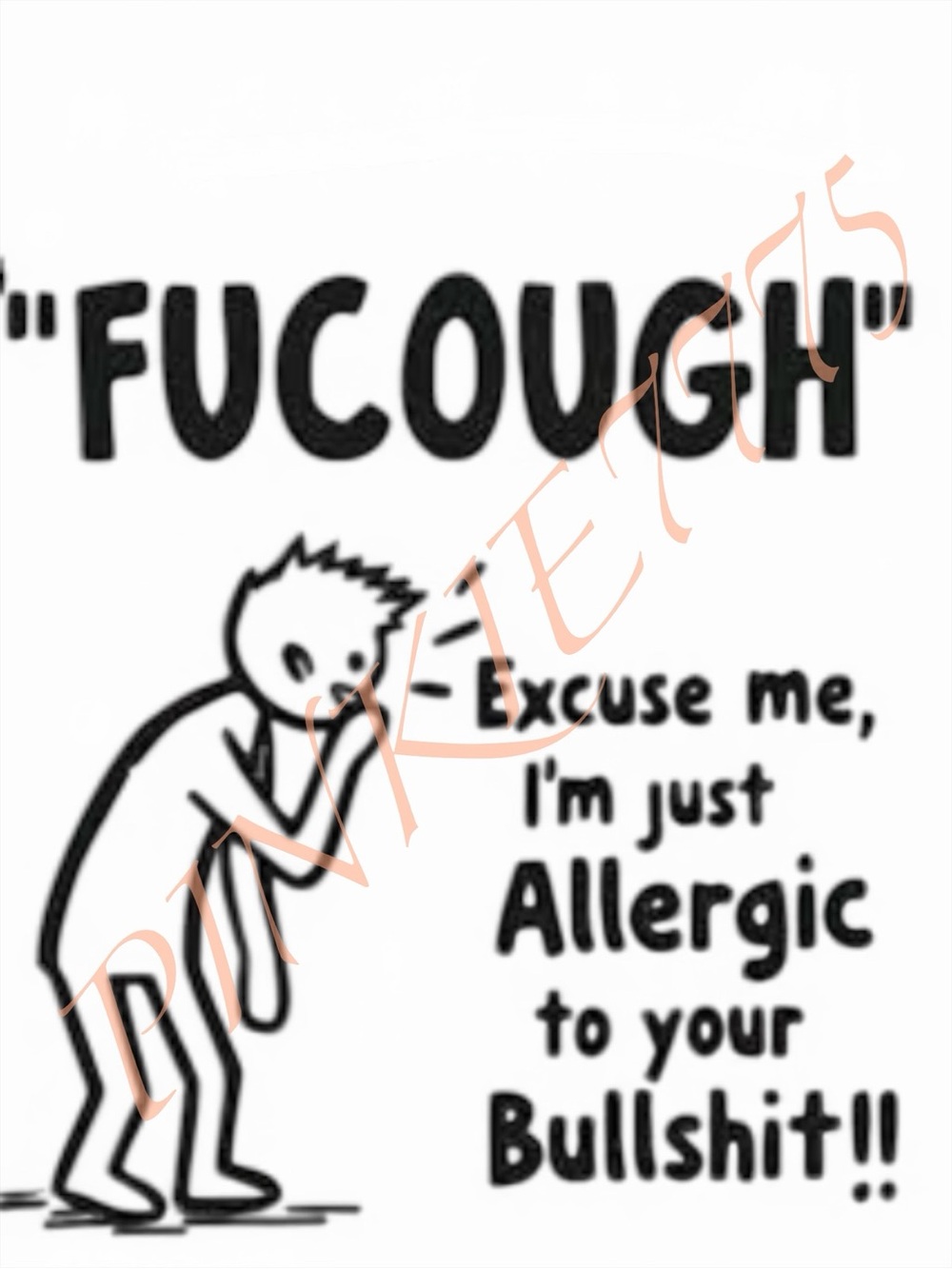 Funny 'Fucough' Graphic hand towel